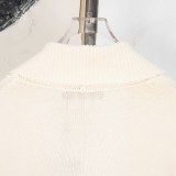 Louis Vuitton Hand-Stitched Micro Logo Wool Cardigan Sweater250909