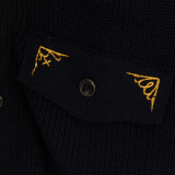 Louis Vuitton Gold Thread Embroidered Knit Cardigan Sweater 250909