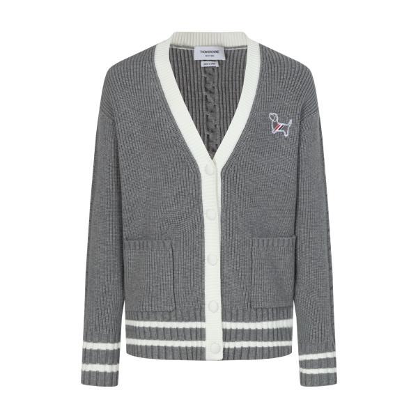Thom Browne Logo Embroidered Zip-Up Hoodie 2509017