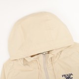 Prada Small Logo Embroidery Zip Jacket 2509017