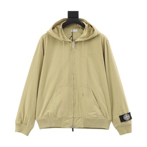Dior x Stone Island Embroidered Letter Hooded Windbreaker Coat 2509017