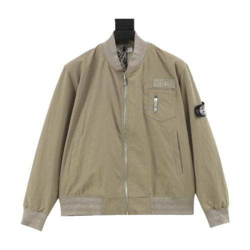 Dior x Stone Island Embroidered Letter Varsity Jacket 2509017