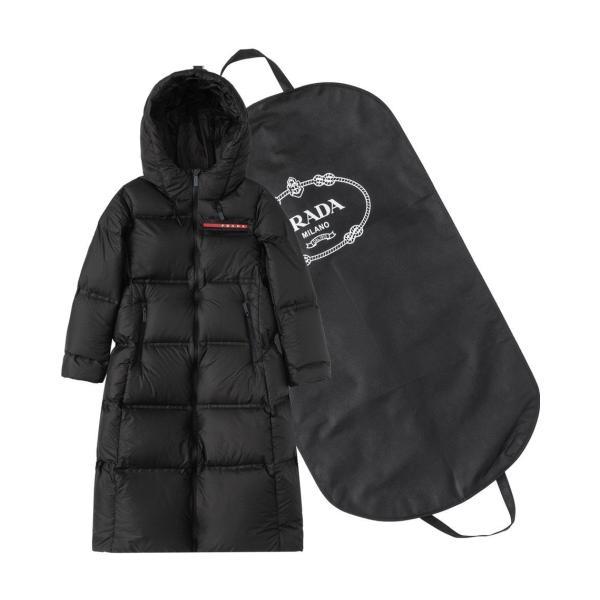 Prada Long Belted Slim-Fit Puffer Down Jacket 2509023