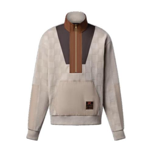 Louis Vuitton x Nigo Tonal Damier Color-Block Half-Zip Sweatshirt 2509023