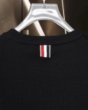 Thom Browne Classic Stick Figure Embroidery Color-Block 4-Bar Stripe Wool Sweater 2509023