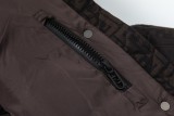 Fendi All-Over Tonal FF Jacquard Hooded Down Jacket with Logo Tape 2509023
