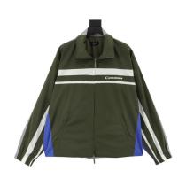 Balenciaga Two-Tone Color-Block Letter Embroidery Windbreaker Coat 251015
