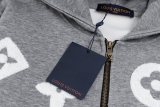 Louis Vuitton All-Over Burnout Terrycloth Embroidery Logo Hooded Sweatshirt 251015