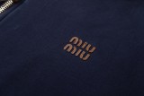 Miu Miu 24FW Small Embroidered Logo Air Cotton Zip Jacket 251015