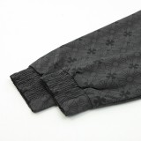 Chrome Hearts Tonal All-Over Print Windbreaker Black Jacket 251015