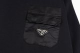 Prada Pocket Triangle Logo Patch Crewneck Sweatshirt 251023