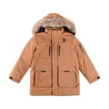 MLB New York Yankees Micro Logo Wool Sweater (Gen 2) / OEM Mid-Length Down Brown Jacket 251023