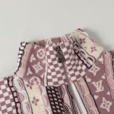 Louis Vuitton Jacquard Half-Zip Long-Sleeve Knit Shirt 251023