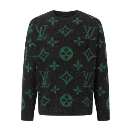 Louis Vuitton Jacquard Hooded Sweater with Drawstring Logo 251023