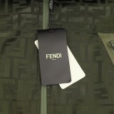Fendi Monogram FF All-Over Print Coated Windbreaker Zip Jacket 251029