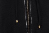 Louis Vuitton Monogram Flower Big Logo Hooded Knit Drawstring Zip Jacket 251029