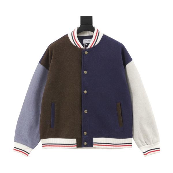 Thom Browne Two-Tone Panel Varsity Jacket 251029
