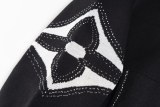 Louis Vuitton Monogram Flower Big Logo Hooded Knit Drawstring Zip Jacket 251029