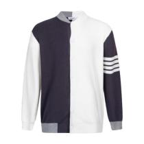 Thom Browne Split 4-Bar Stripe Knit Cardigan 251029