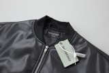 Balenciaga BLCG 25FW Lamborghini Co-branded Embroidery Varsity Leather Jacket 251106