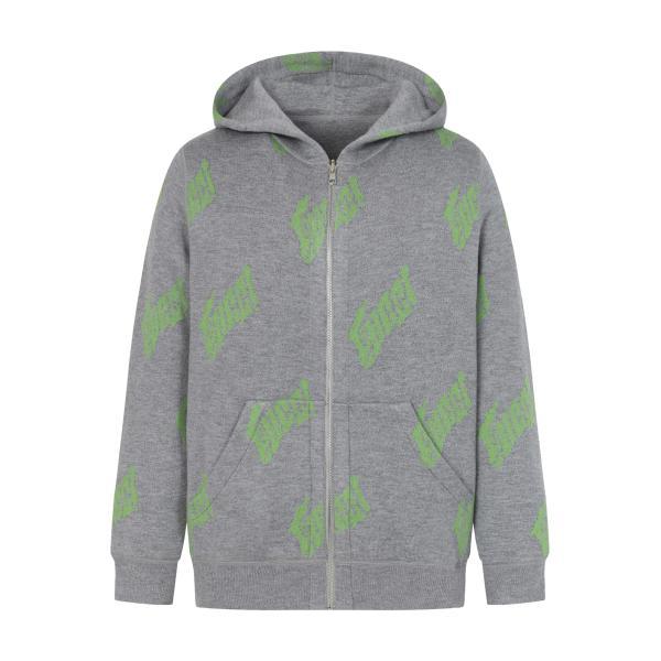 Gucci Letter Print Reversible Hooded Jacket 251106