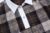 Louis Vuitton 25FW Check Jacquard Flannel Long-Sleeve Polo Shirt 251106
