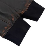 Prada 25 Spring/Summer Distressed Hooded Raglan Leather Jacket