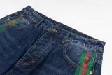 Gucci Exclusive Custom Graffiti Hand-Painted Heavy Washed Jeans 251119