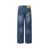 Gucci Exclusive Custom Graffiti Hand-Painted Heavy Washed Jeans 251119