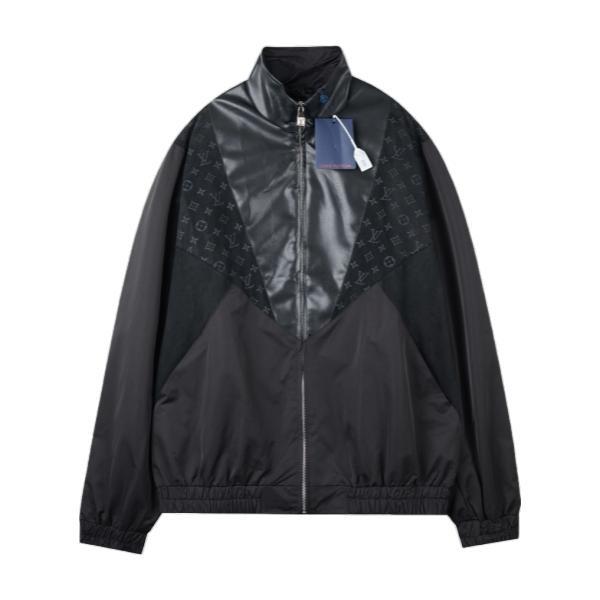 Louis Vuitton 25FW Monogram Flower Suede Panel Leather Bomber Jacket 251119