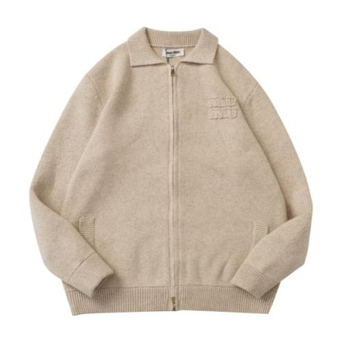 Miu Miu 25FW Wool Zip-Up Cardigan Jacket 251204