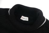 Moncler Logo High Neck Long Sleeve Sweater (Black) 251204
