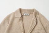 Miu Miu 25FW Wool Zip-Up Cardigan Jacket 251204