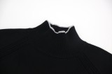 Moncler Logo High Neck Long Sleeve Sweater (Black) 251204