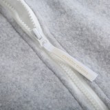 Canada Goose Wool Blend Hooded Coat (Light Gray)