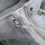 Canada Goose Wool Blend Hooded Coat (Light Gray)