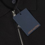 Louis Vuitton Leather-Trimmed Wool Zip Jacket