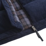 Burberry Leather Tab Check Cord Puffer Jacket 251217
