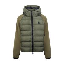 Moncler Logo Woven Panel Puffer Jacket (Green) 251217