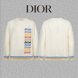 Dior Rainbow Lettering Knit Round Neck Sweater 251217