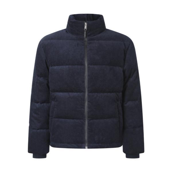 Burberry Leather Tab Check Cord Puffer Jacket 251217