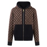 Louis Vuitton 26SS All-Over Letter Jacquard Reversible Knit Jacket 251224
