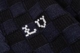 Louis Vuitton 26SS Checkerboard Color-Block Ribbed Waist Zip Knit Jacket 251224