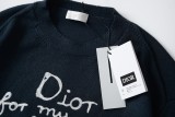 Dior Navy Blue Embroidered Knit Sweater 251231