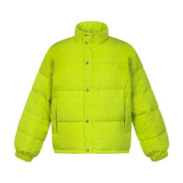 Chrome Hearts Subtle Jacquard Down Jacket (Fluorescent Yellow) 260121