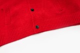 Louis Vuitton 26SS Mirror Logo Intarsia Wool Cardigan (Red) 260121