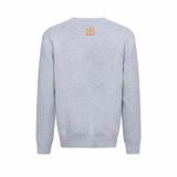 Louis Vuitton Subtle Jacquard Leather Tag Crewneck Sweater (Gray) 260121