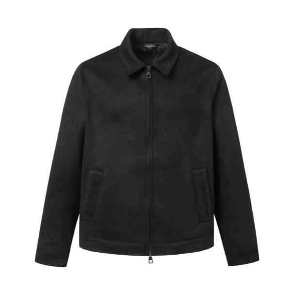 Louis Vuitton 24FW Autumn/Winter New Imported Suede Subtle Pattern Notched Collar Jacket 260121