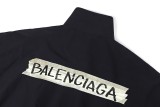 Balenciaga 26SS White Base Screen Print Stand Collar Windbreaker 260121