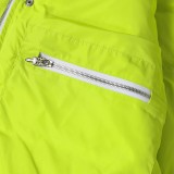 Chrome Hearts Subtle Jacquard Down Jacket (Fluorescent Yellow) 260121